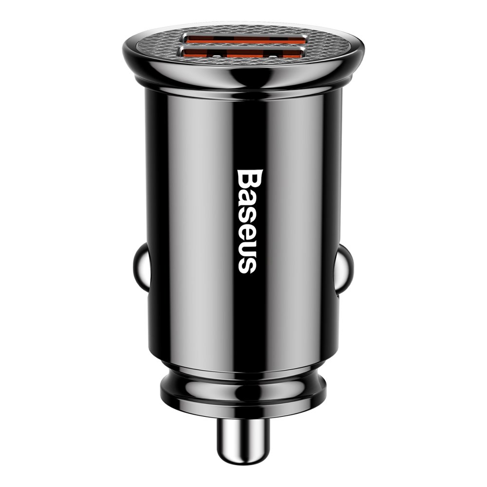 Baseus Caricabatterie per Auto 30W 2 porte (USB) QC3.0 black CCALL-YD01