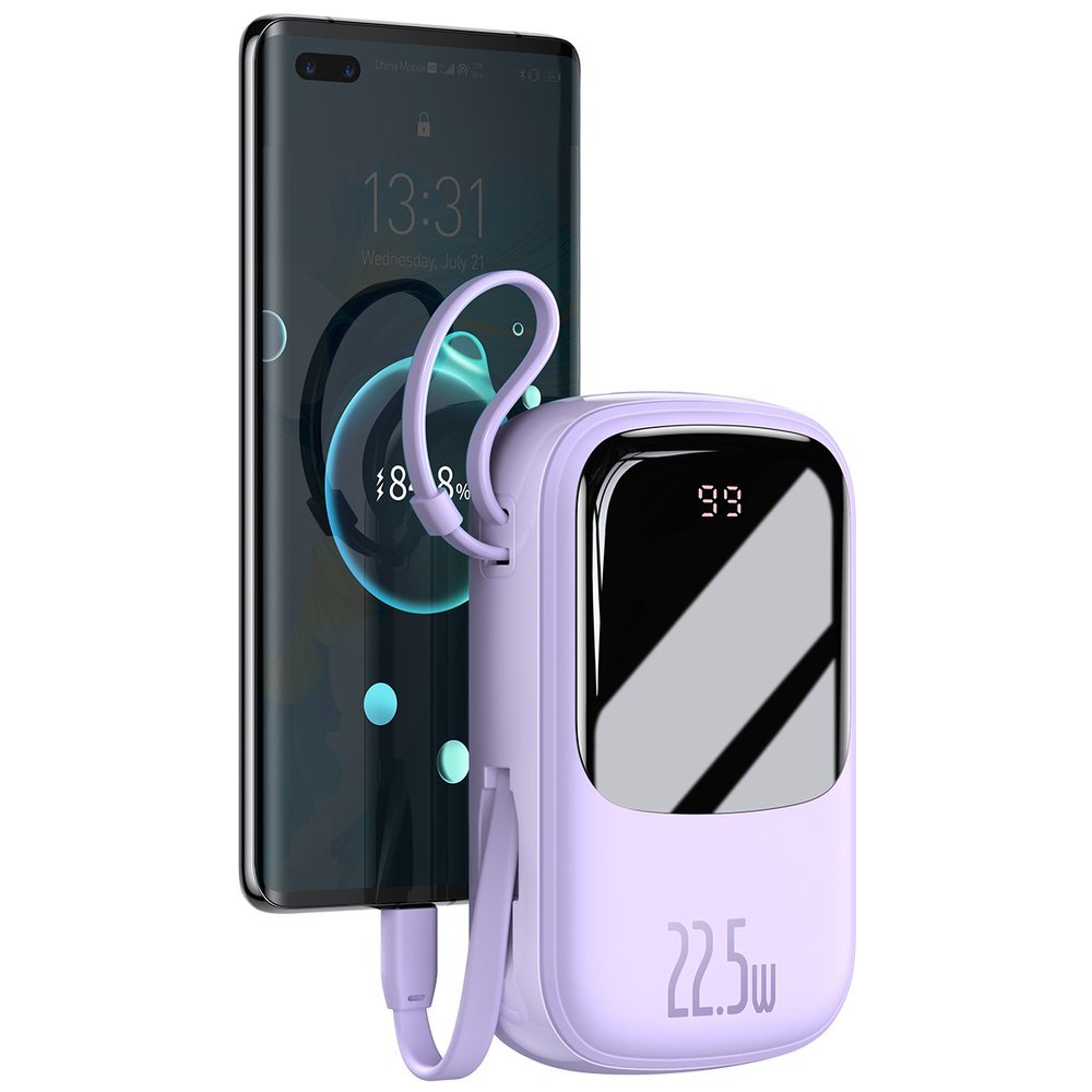 Baseus power bank 20000 mAh 22.5W with Type-C cable purple PPQD-I05