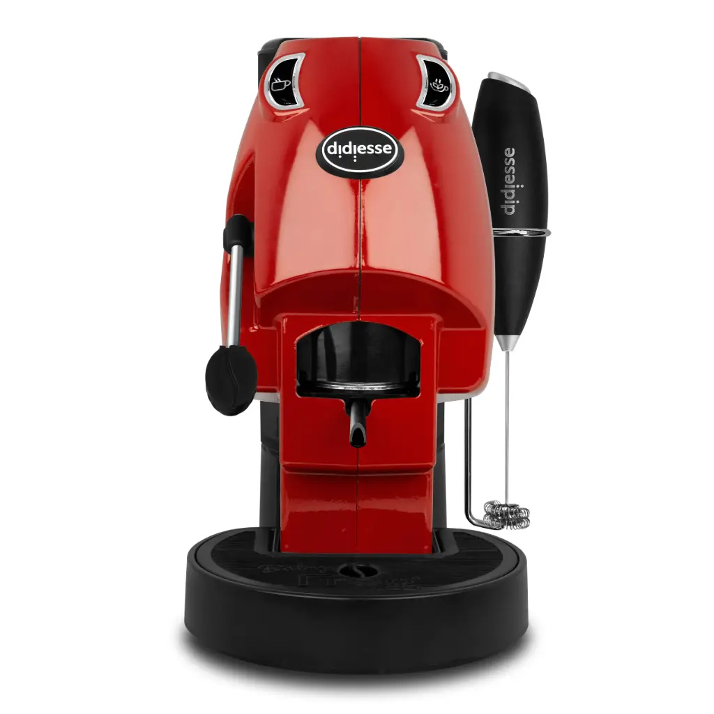 Didiesse Macchina da Caffè Espresso a Cialde Baby Frog Coffee and Tea con Frullino Rosso Pieno