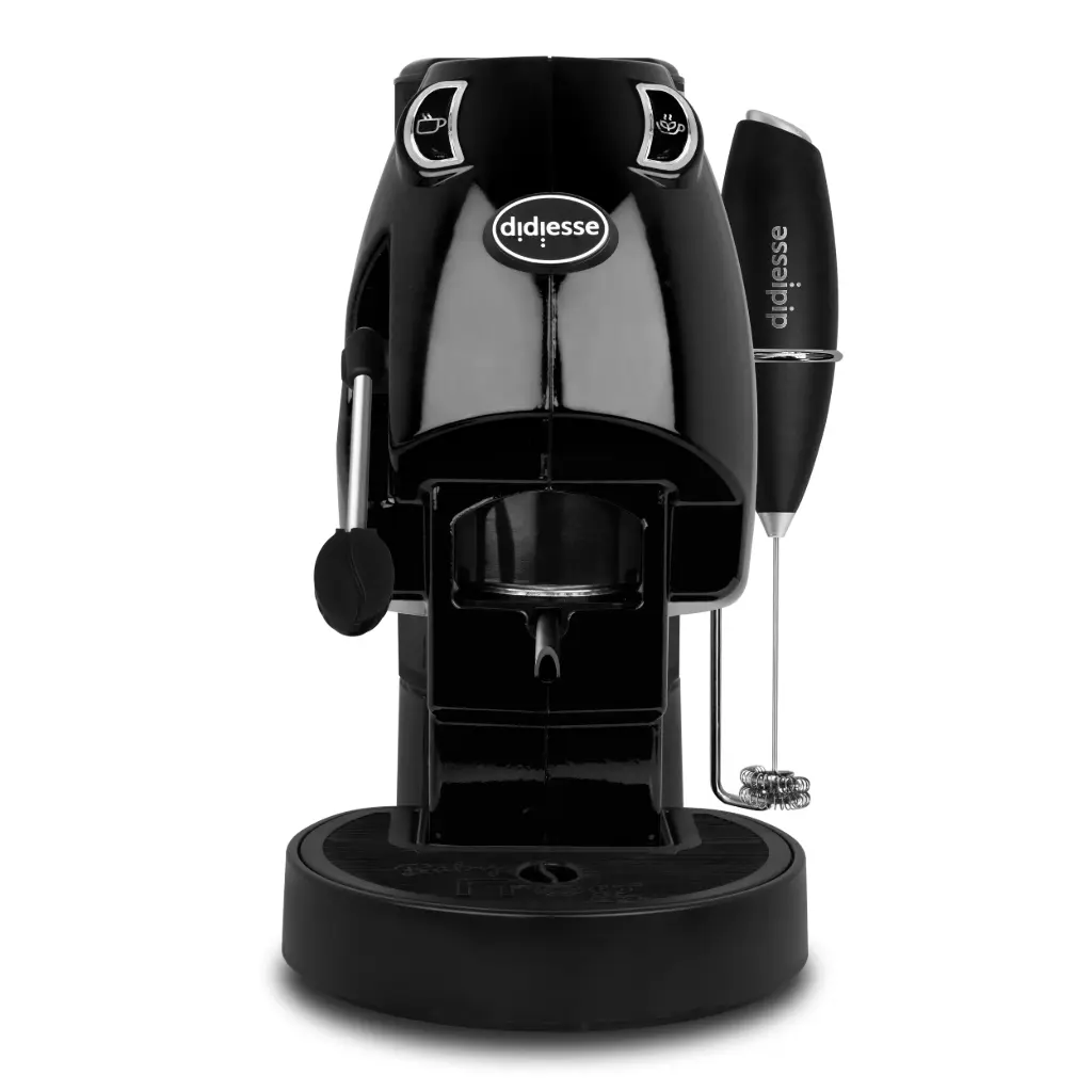 Didiesse Espresso Coffee Pod Machine Baby Frog Coffee and Tea with whisk Black