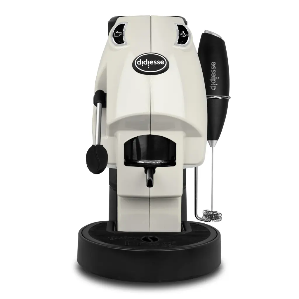Didiesse Espresso Coffee Pod Machine Baby Frog Coffee and Tea with whisk Ivory 