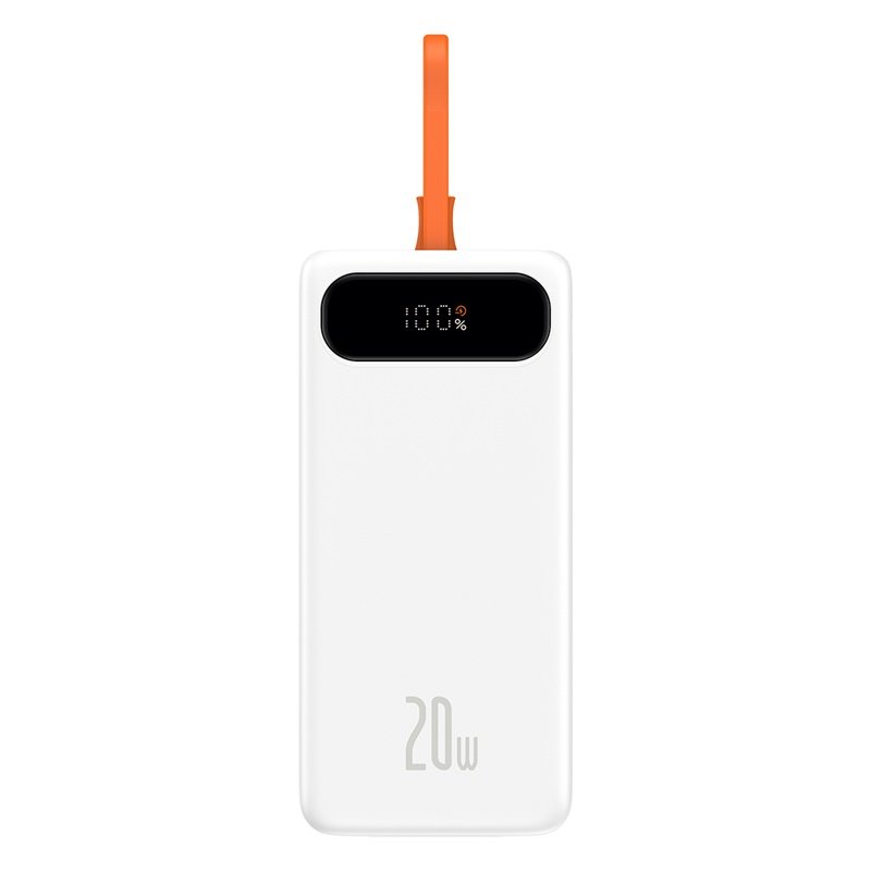 Baseus power bank 20000 mAh 20W block digital display with cable lightning white PPLK000002