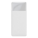 Baseus Power Bank 30000 mAh 15W 2 porte USB (USB + USB-C) con display digitale bipow white PPDML-K02