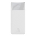 Baseus Power Bank 10000 mAh 20W 2 USB + USB-C + micro USB bipow digital display white PPDML-L02