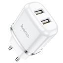 Hoco USB Caricabatterie 2.4A 2x ports white N4