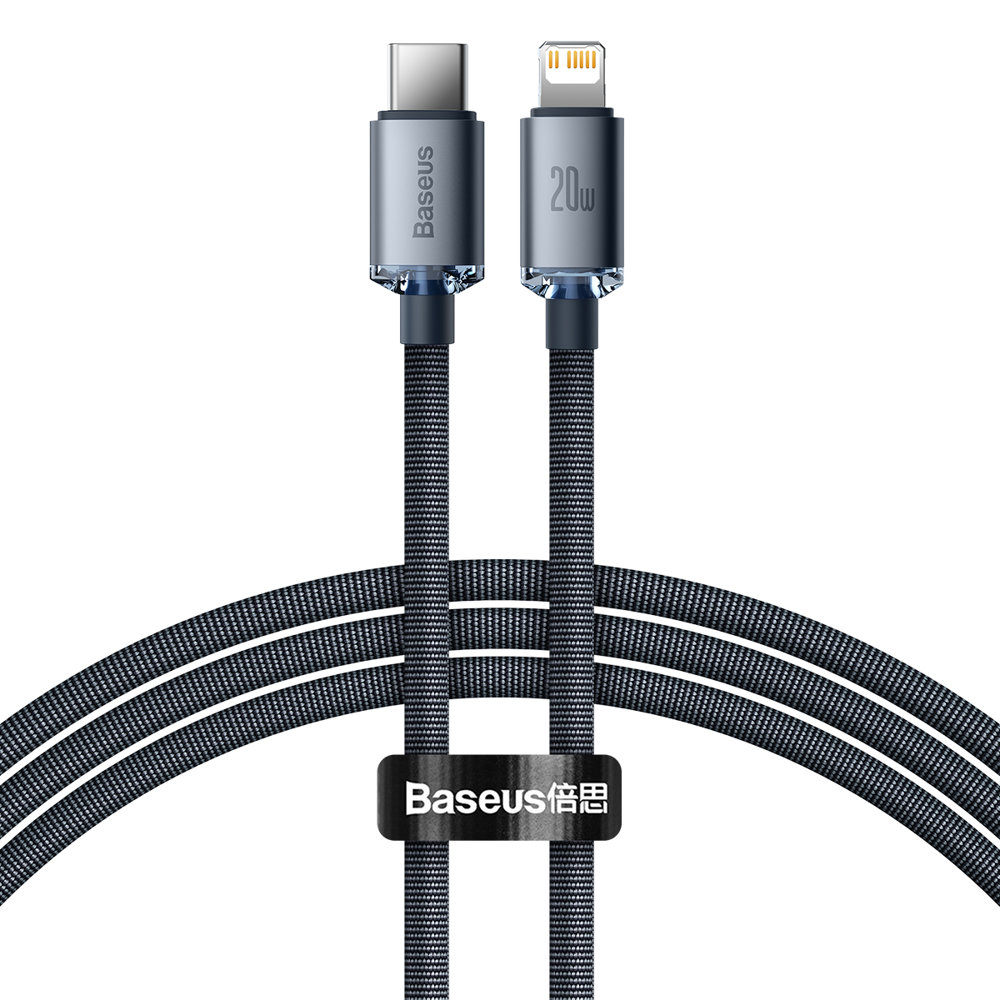 Baseus Crystal Shine Series data cable Type-C to Lightning 20W 1.2mt black CAJY000201