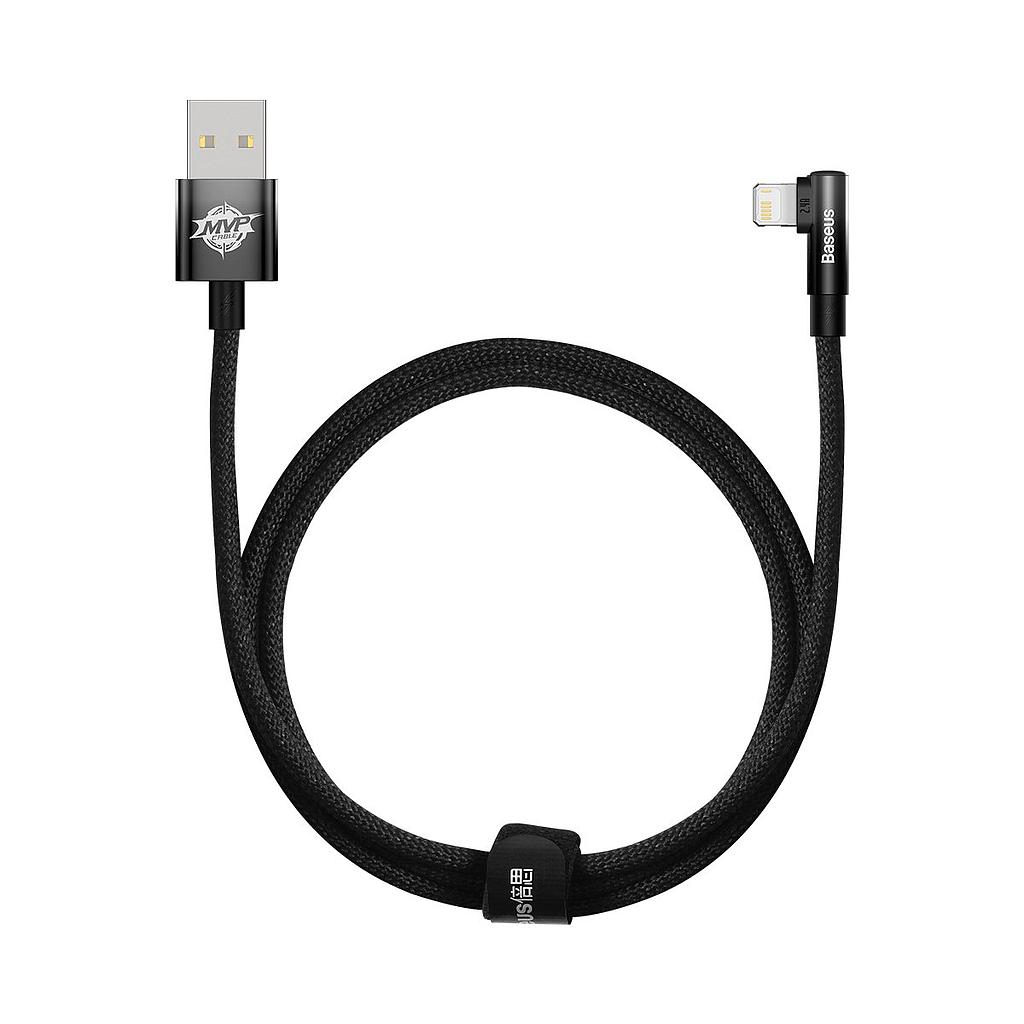 Baseus MVP 2 Elbow-shaped data cable Lightning 2.4A 1mt black CAVP000001