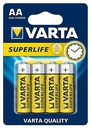Varta battery stilo AA zinc-carbon Superlife 4pcs R06 MN1500