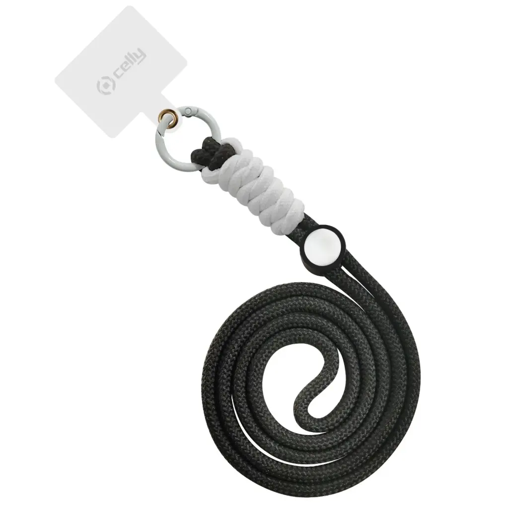 Celly Laccio Da Collo In Nylon Con Badge 1,2 (m) Black LACETNYLBK