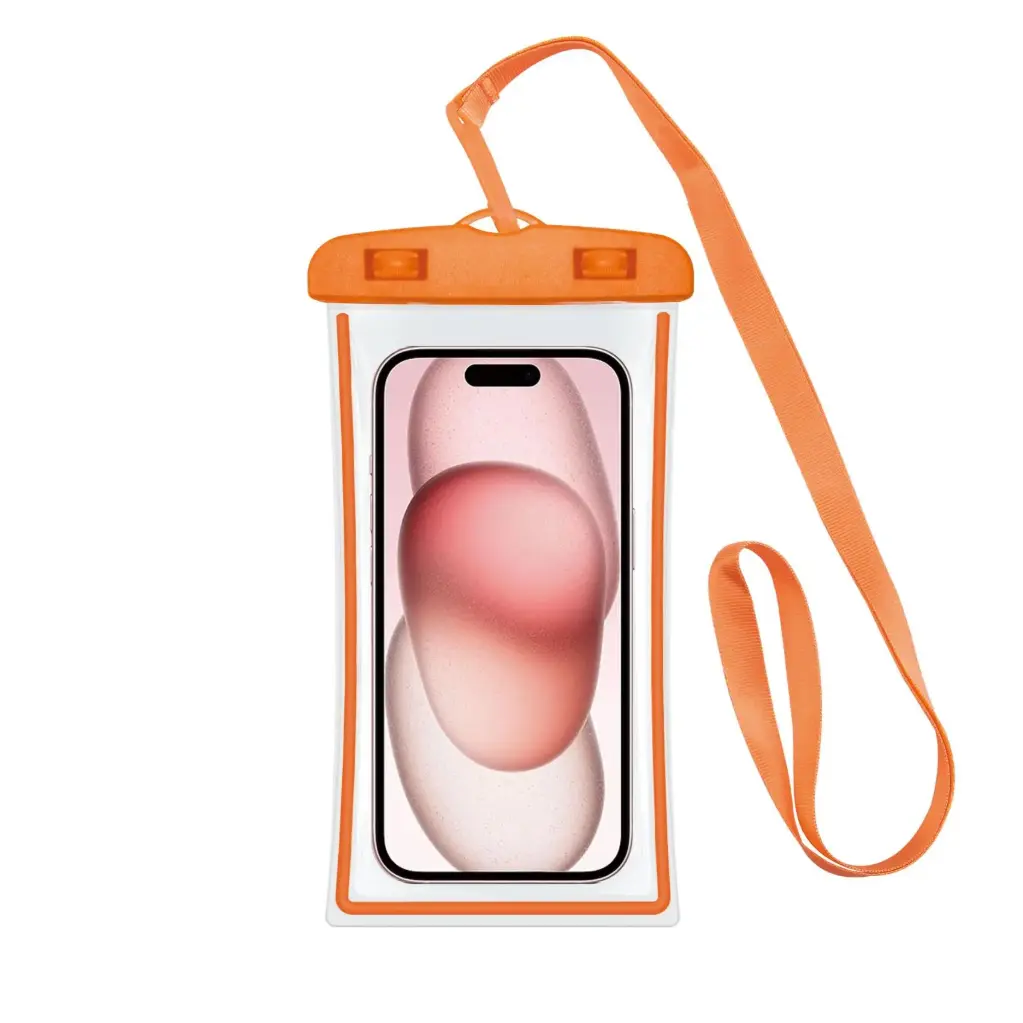 Celly Transparent Waterproof Case To 6.7'' Orange SPLASHBAG24ORF