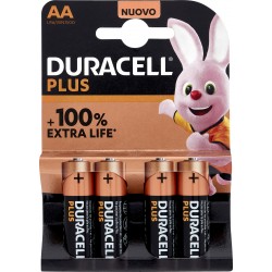Duracell battery ministilo AAA alkaline Plus +50% 4pz LR03 MN2400