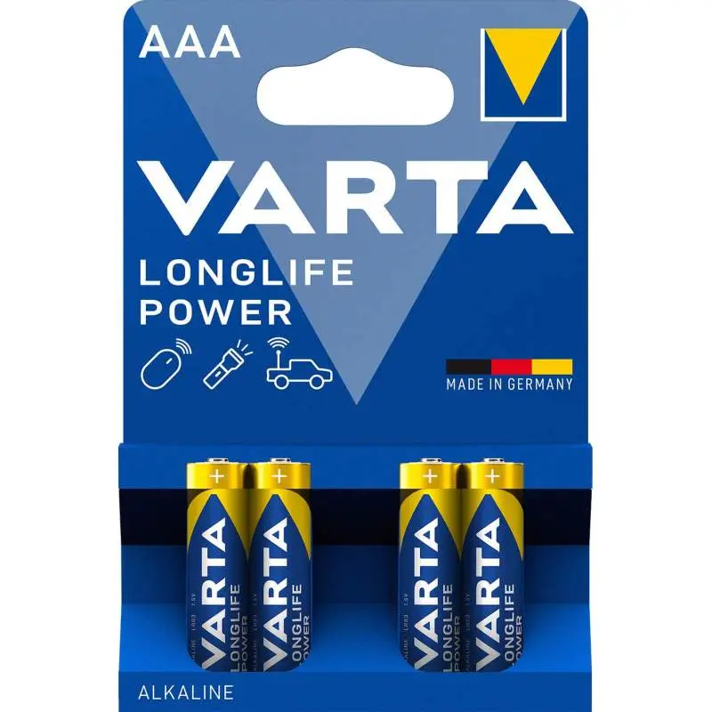 Varta Batteria Ministilo AAA LongLife Power Alcalina 4 Pz LR03 MN2400 