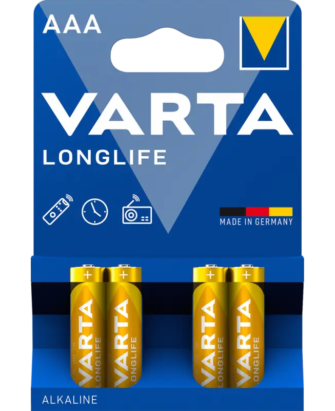 Varta Batteria Ministilo AAA LongLife Alkaline 4 Pz LR03 MN2400 