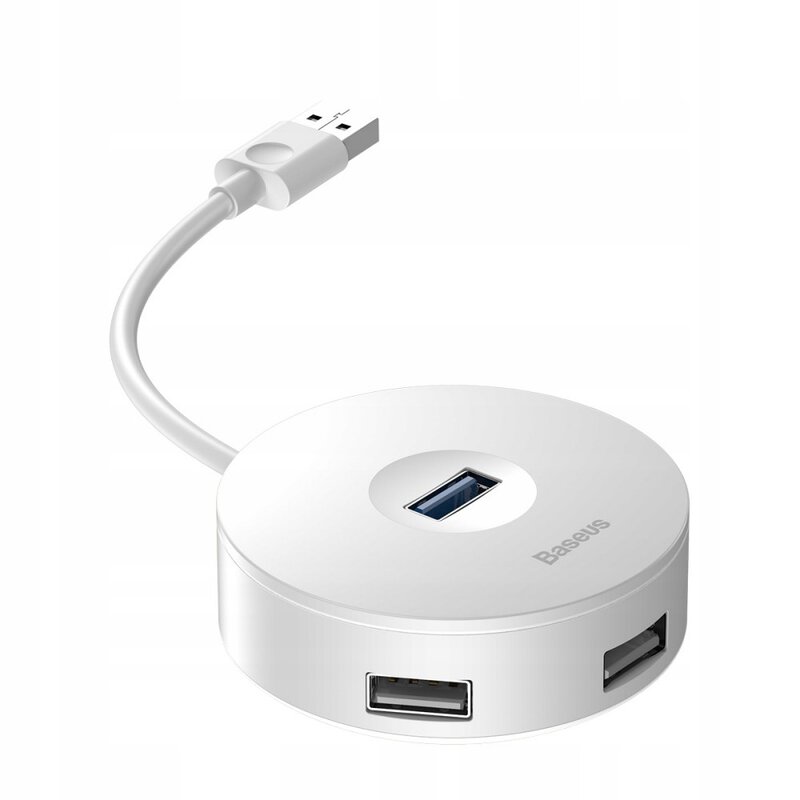 Baseus Airjoy round box Hub USB 3.0 1x USB 3.0 + 3x USB 2.0 white CAHUB-F02