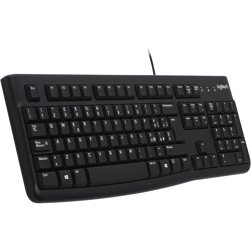 Logitech USB keyboard black Italian layout K120 920-002492