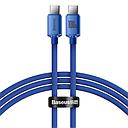 Baseus Crystal Shine data cable Type-C to Type-C 100W 1.2mt blue CAJY000603