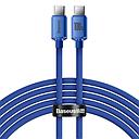 Baseus Crystal Shine data cable Type-C to Type-C 100W 2mt blue CAJY000703