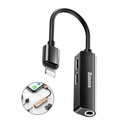 Baseus Adapter 3 in 1 Lightning to Jack 3.5mm + 2x Lightning L52 black CALL52-01