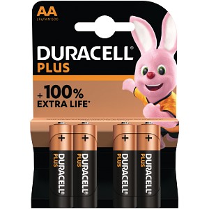 Duracell batteria stilo AA alcalina Plus +100% 4pz LR06 MN1500