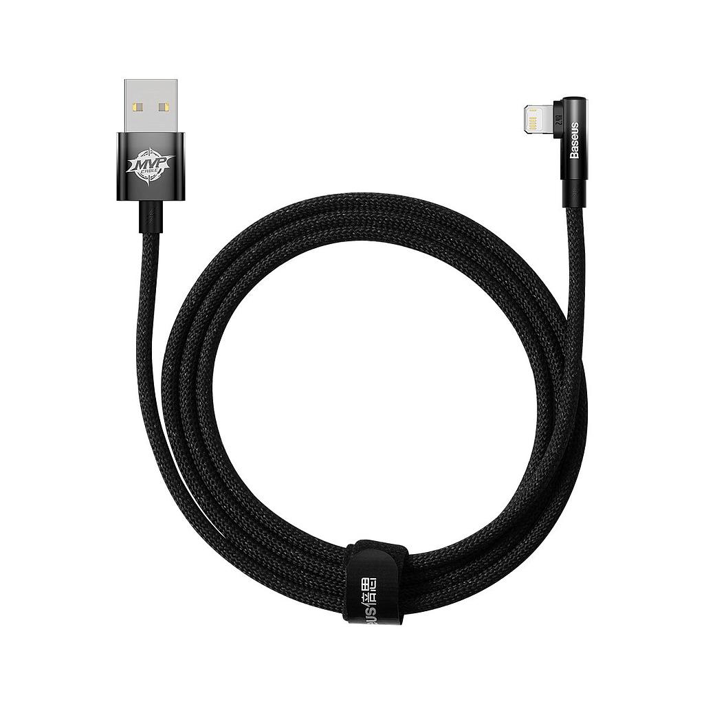 Baseus Data Cable Lightning 2.4A 2mt MVP 2 Elbow-shaped black CAVP000101