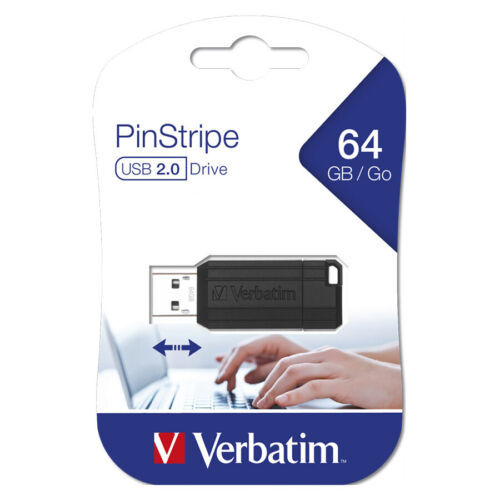 Verbatim PenDrive 64GB 2.0 Pinstripe 49065