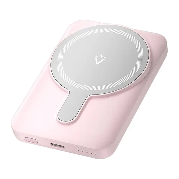 Vention Power Bank 5000mAh 20W MagSafe Magnetic Wireless con Display Pink (FHSP0)