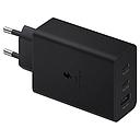 Samsung Caricabatterie 65W (2x USB-C + USB) Power Adapter Trio black EP-T6530NBEGEU