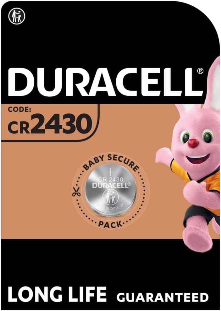 Duracell 3V lithium button battery DL2430 CR2430