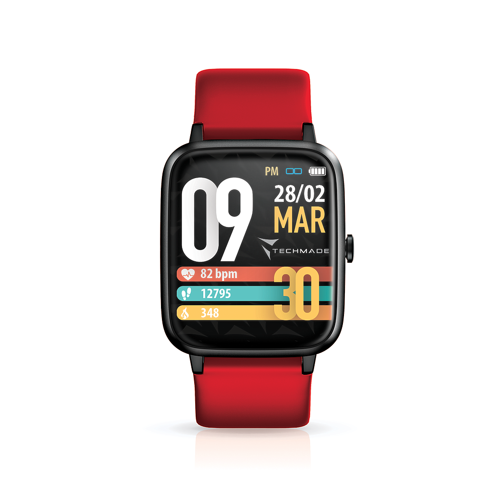 Techmade Smartwatch Move integrated GPS red TM-MOVE-RED