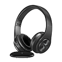 Techmade headphones wireless over ear with bundle receiver black TM-YH690