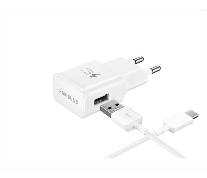 Samsung charger USB 15W + cavo Type-C fast charge white EP-TA20EWECGWW