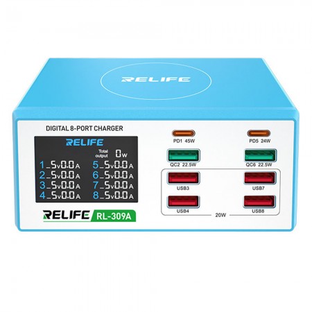 Relife Charging Station fast 100W Desktop High Power 8-Port RL-309A