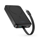 Baseus Power Bank 10000mAh 30W Magnetic Wireless Mini Fast Charge con cavo Type-C Cluster Black P1002210B113-00