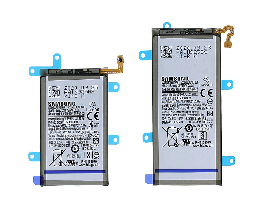 Samsung Batteria Service Pack Galaxy Z Fold 2 5G SM-F916B Main + Sub EB-BF916ABY EB-BF917ABY GH82-24137A