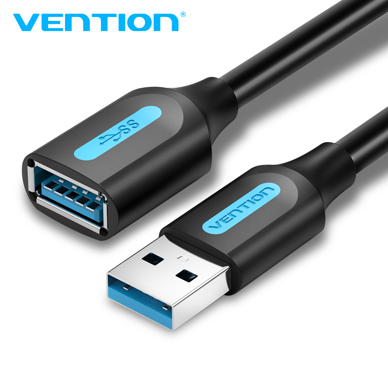 Vention Data Cable extension USB male to female 2mt PVC black CBIBH