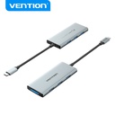 Vention Hub Type-C 7 in 1 with 1 HDMI, 3 USB 3.0, 1 Support TF/SD, 1 Display Port 0.15mt aluminum gray TOPHB
