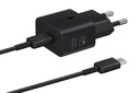 Samsung Charger USB-C 25W + cable Type-C super fast charger black EP-T2510XBEGEU