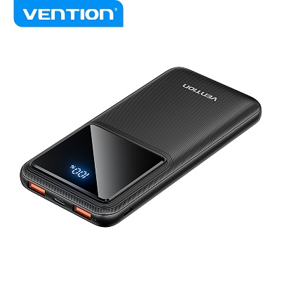 Vention Power Bank 10000mAh 22.5W con Display LED Black FHKB0