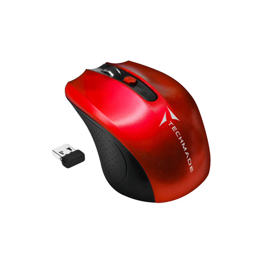 Techmade Mouse wireless red TM-XJ30-RED