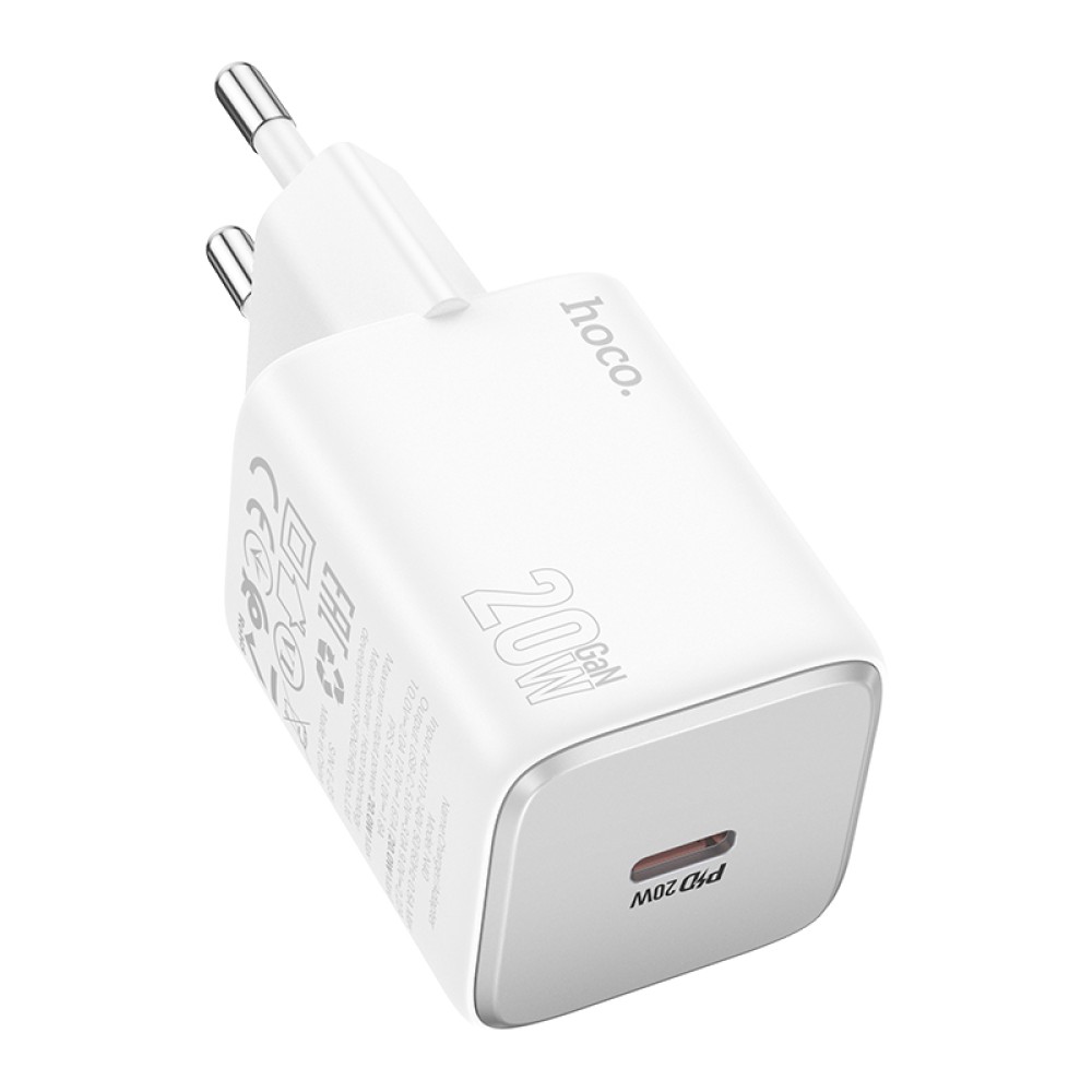 Hoco Caricabatterie USB-C 20W white N40