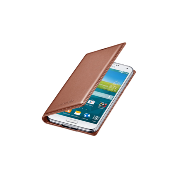 Case Samsung S5 Flip wallet bronze EF-WG900BFEGAE