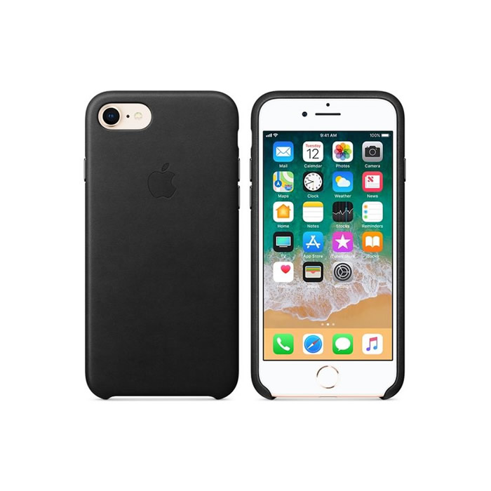 Apple Custodia iPhone 8 Leather Black MQH92ZM-A