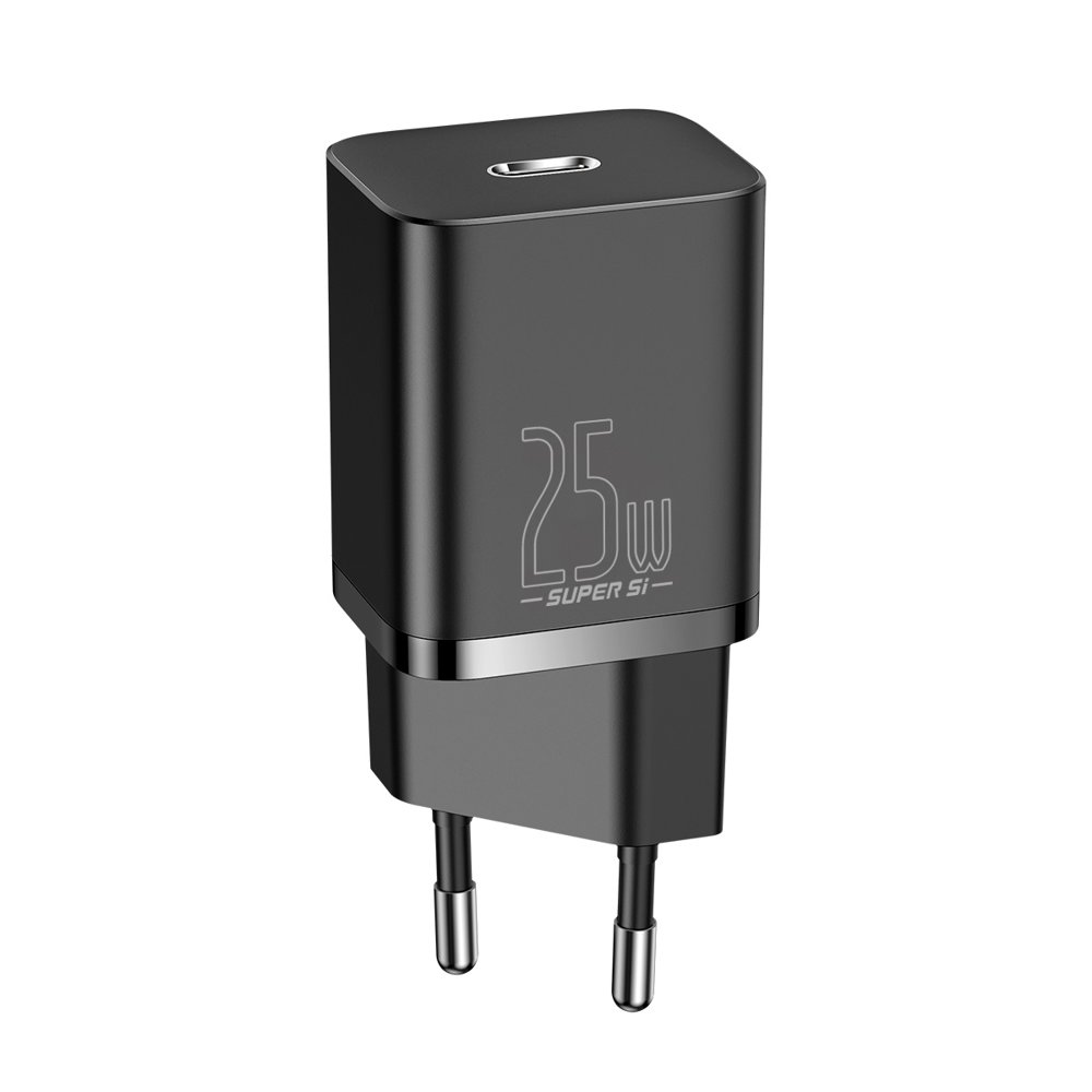 Baseus Caricabatterie USB-C 25W Super-Si Quick Black CCSP020101