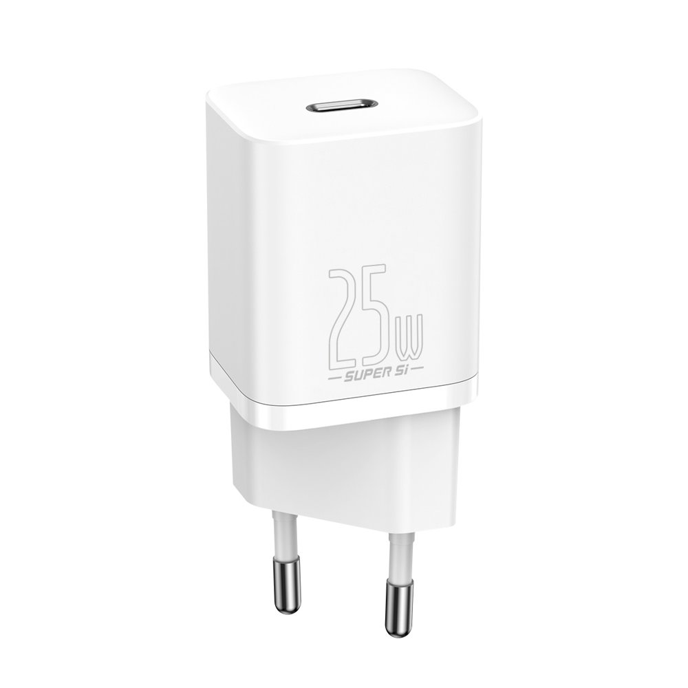 Baseus Caricabatterie USB-C 25W Super-Si Quick White CCSP020102