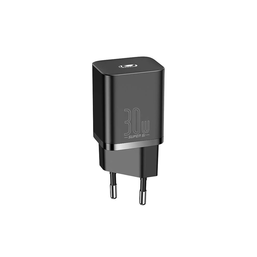Baseus Charger USB-C 30W Super-Si QC Black CCSUP-J01