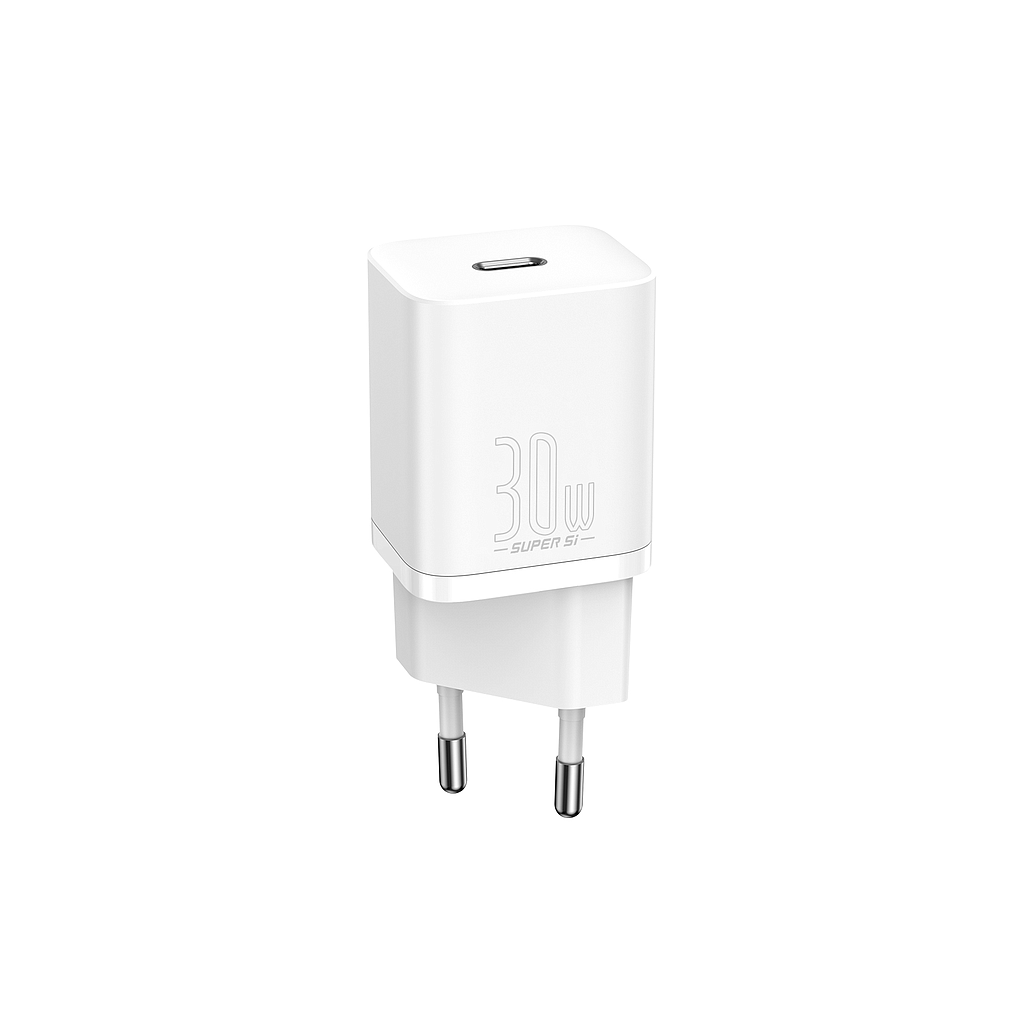 Baseus Caricabatterie USB-C 30W Super-Si QC White CCSUP-J02