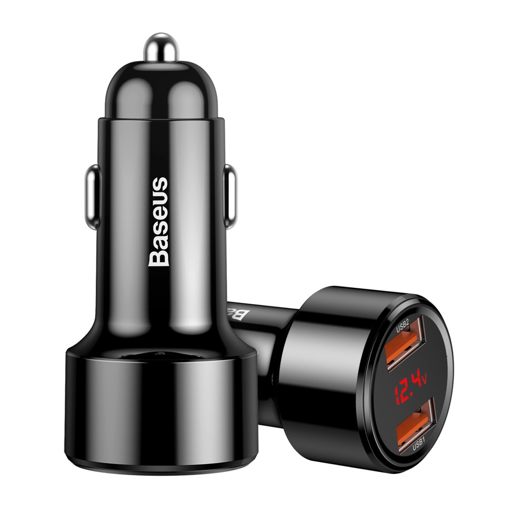 Baseus Caricabatterie per Auto 2 Porte (2 USB) 45W Magic Black CCMLC20A-01