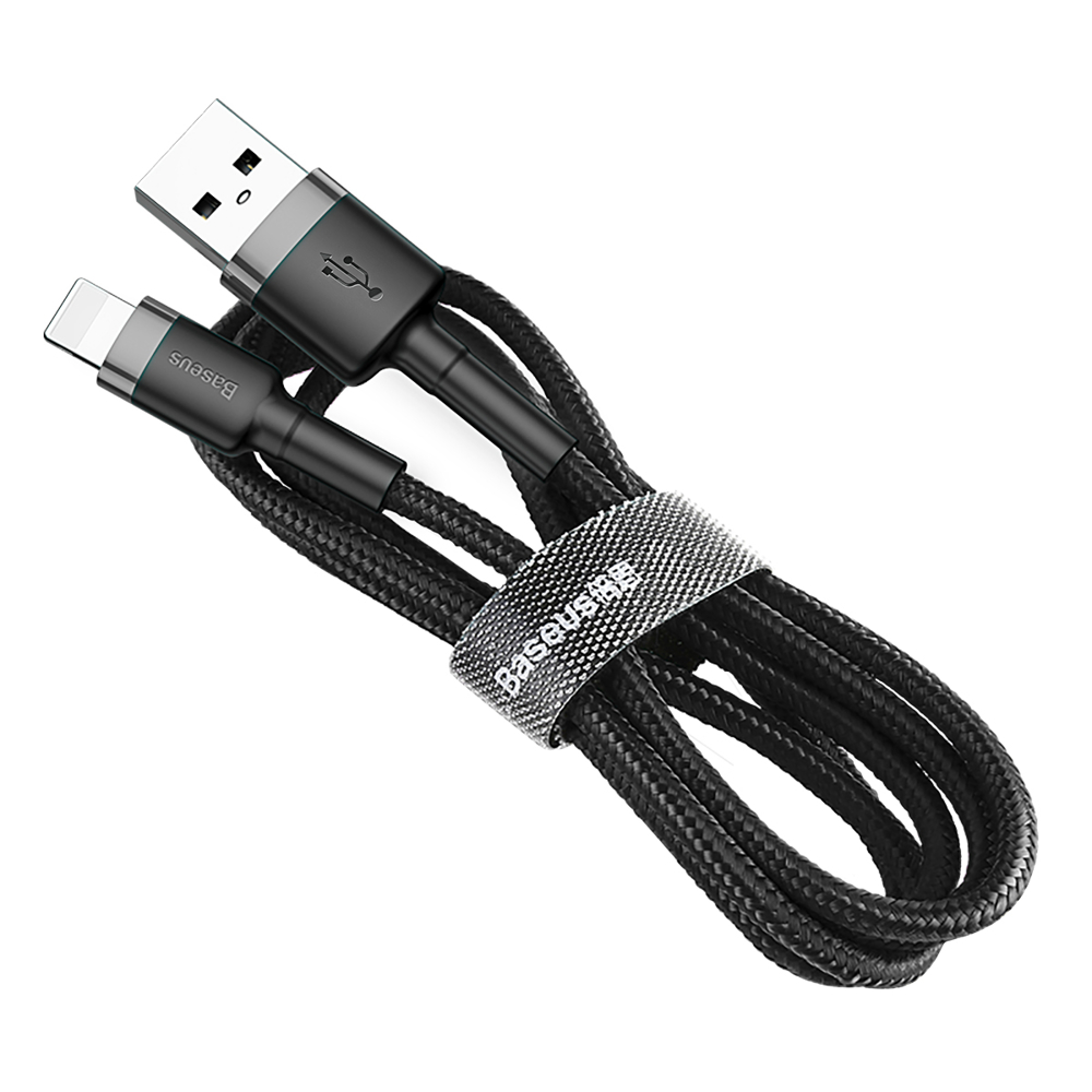 Baseus Data Cable Cafule Lightning 2.4A 0.5mt grey black CALKLF-AG1