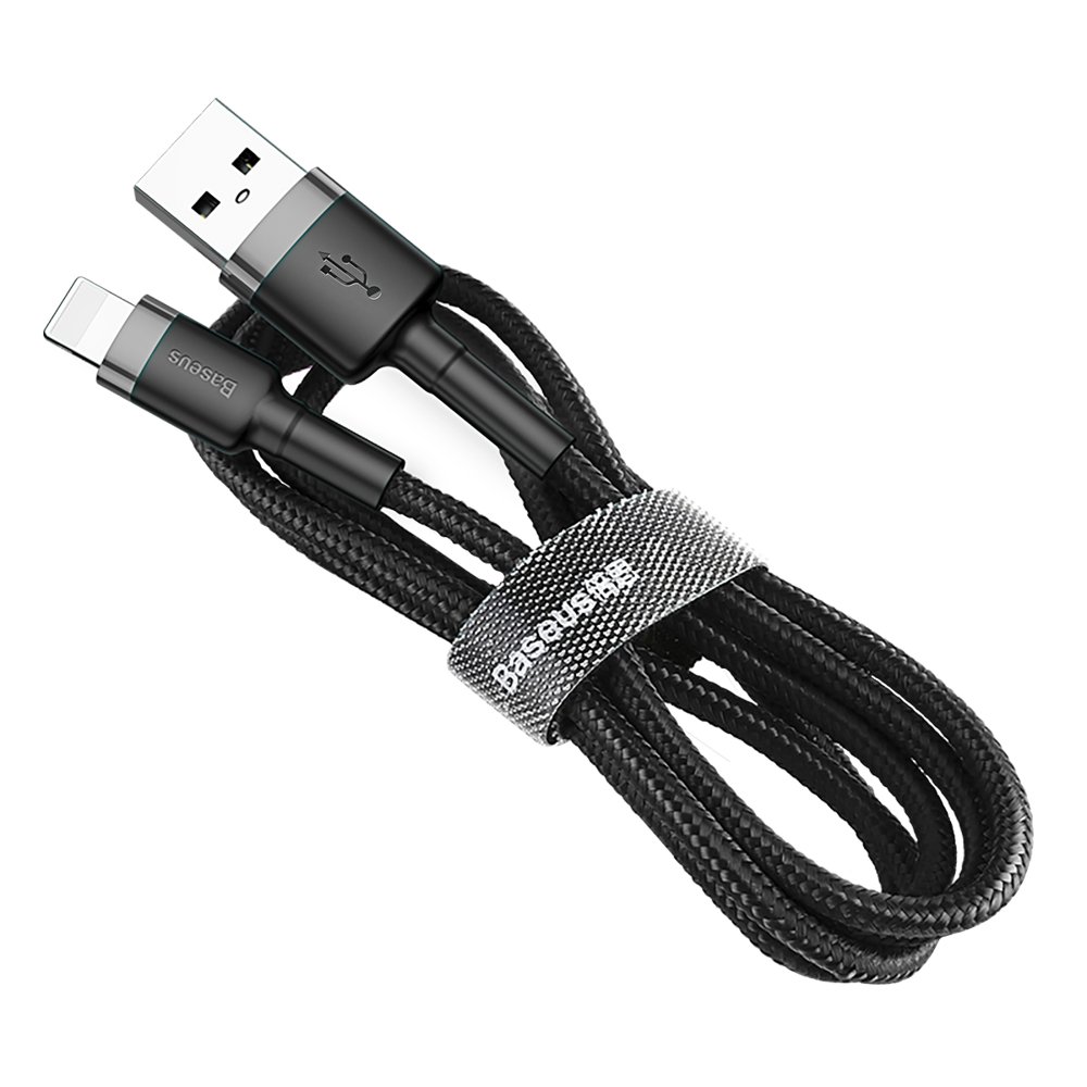 Baseus Cavo Dati Lightning (3m) 2A Cafule Grey Black CALKLF-RG1