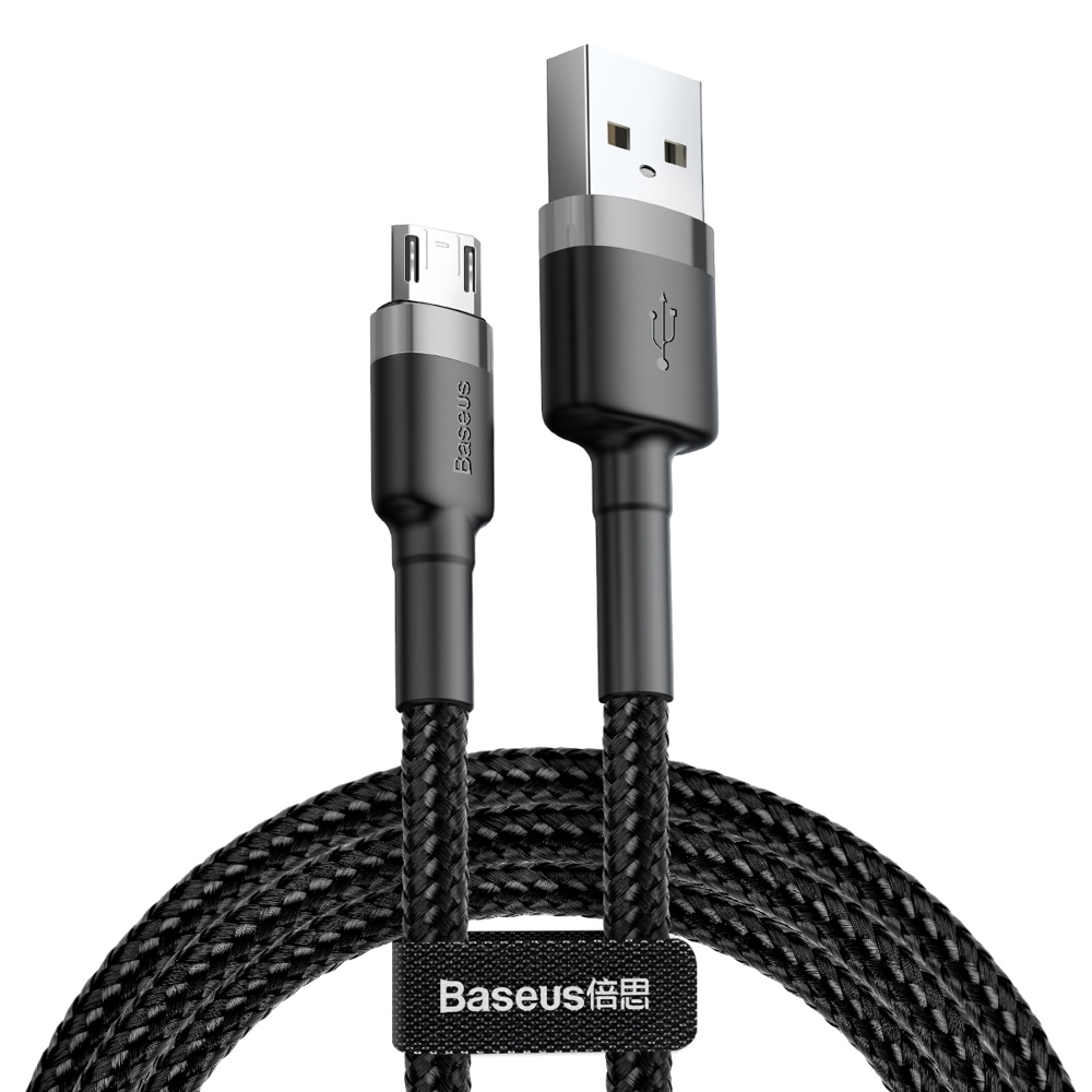 Baseus Cavo Dati Micro USB 2.4A 1mt Cafule black CAMKLF-BG1